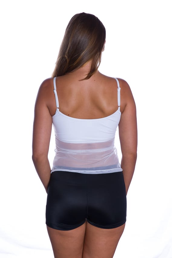 Mesh Body Scoop Neck Cami